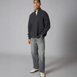 Solid Herren Strick Cardigan Dunkelgrau Marl Dar Grey M