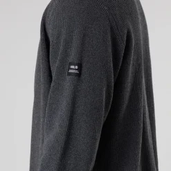 Solid Herren Strick Cardigan Dunkelgrau Marl Dar Grey M