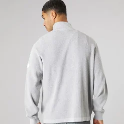 Solid Herren Strick Pullover Light Grey Melange