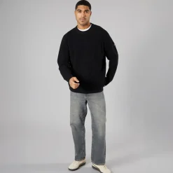 Solid Herren Strick Pullover True Black