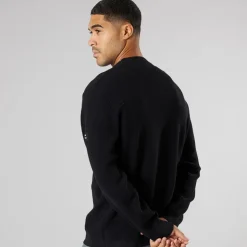 Solid Herren Strick Pullover True Black