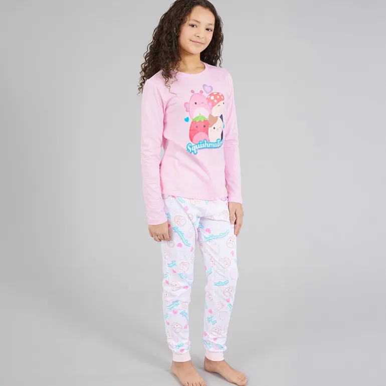 Squishmallows Mädchen Schlafanzug Set Ballerina/Weiß