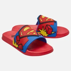 Superman Junge Logo Badeschlappen Rot/Multi