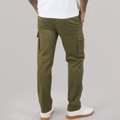 THREADBARE Herren Battled Cargohosen Khaki