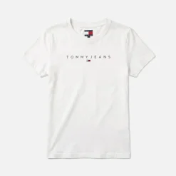 Tommy Jeans Damen Lineares T-Shirt Ecru