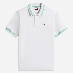 Tommy Jeans Herren Poloshirt mit Kragenrand Ice Grey Heather