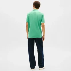 Tommy Jeans Herren Poloshirt mit Kragenrand Bahama Green