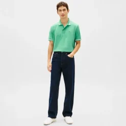 Tommy Jeans Herren Poloshirt mit Kragenrand Bahama Green