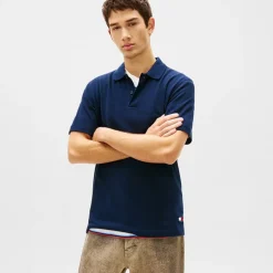 Tommy Jeans Herren Reg Waffel Poloshirt Dark Night Navy
