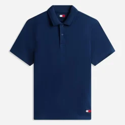 Tommy Jeans Herren Reg Waffel Poloshirt Dark Night Navy