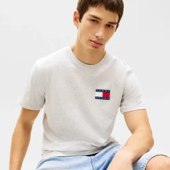 Tommy Jeans Herren Slim Essential T Shirt Ice Grey Heather