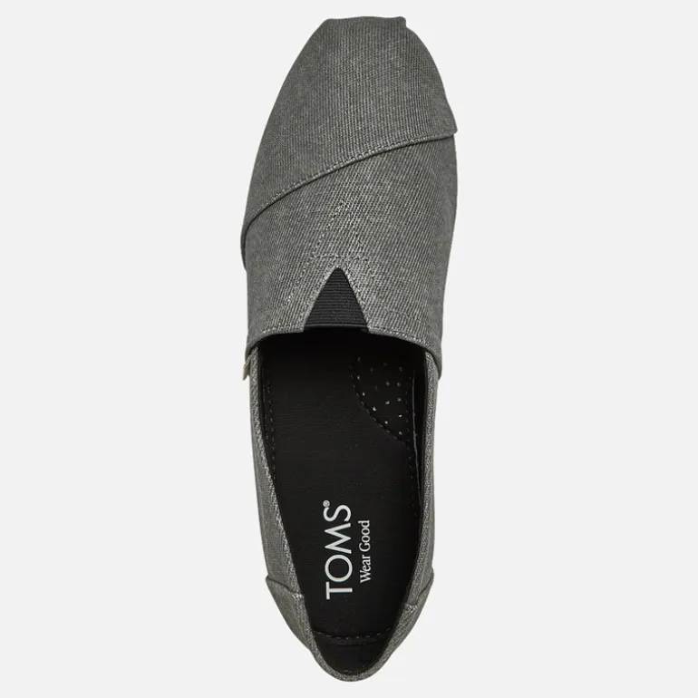 TOMS Herren Canvas Alpargata Espadrilles Schwarz Used