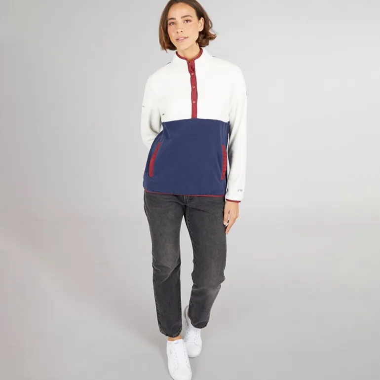 Trespass Damen Abilene Halber Knopf Fleece Ghost