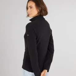 Trespass Damen Shiner 1/2 Reißverschluss Mikro Fleece Schwarz