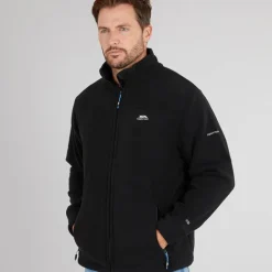 Trespass Herren Bernal Fleecejacke mit durchgehendem Reißverschluss Schwarz