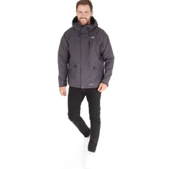 Trespass Herren Corvo Wasserdichte Kapuzen Shell Jacke Dark Grey