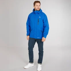 Trespass Herren Corvo Wasserdichte Kapuzen Shell Jacke Blau