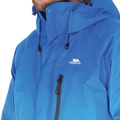 Trespass Herren Corvo Wasserdichte Kapuzen Shell Jacke Blau