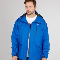 Trespass Herren Corvo Wasserdichte Kapuzen Shell Jacke Blau