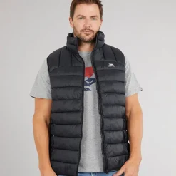 Trespass Herren Fergal Mikro Stepp Weste Schwarz