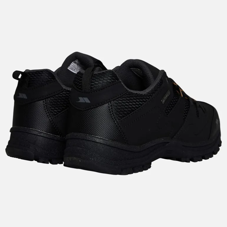 Trespass Herren Finley Low Wasserdichte Wanderschuhe Schwarz / Goldbraun