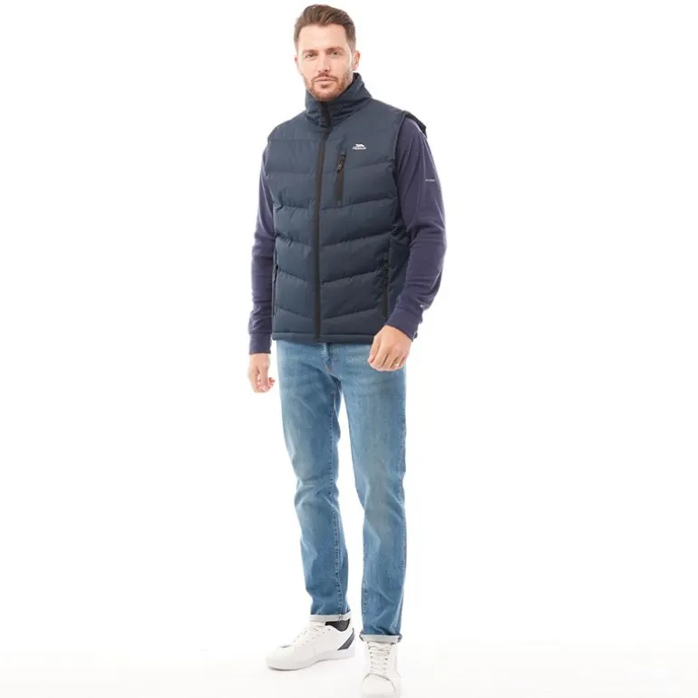 Trespass Herren gefütterte Weste Brecker Marineblau