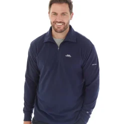 Trespass Herren Masonville 1/2 Reißverschluss Micro Fleece Marineblau