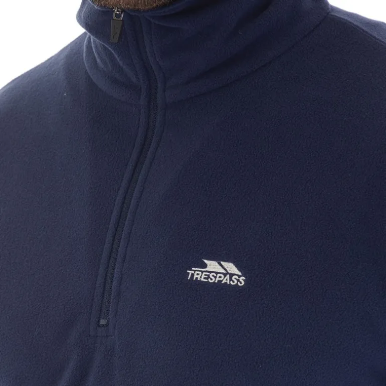Trespass Herren Masonville 1/2 Reißverschluss Micro Fleece Marineblau