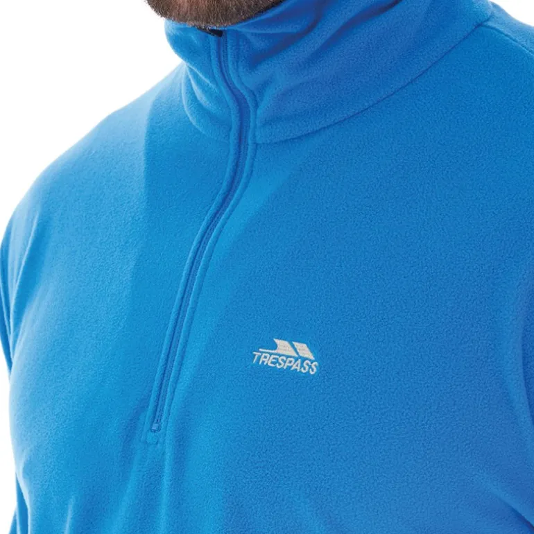 Trespass Herren Masonville 1/2 Reißverschluss Mikro Fleece Blau