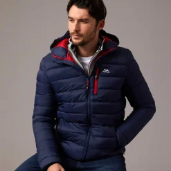 Trespass Herren Mikail Micro Gepolsterte Kapuzenjacke Marineblau