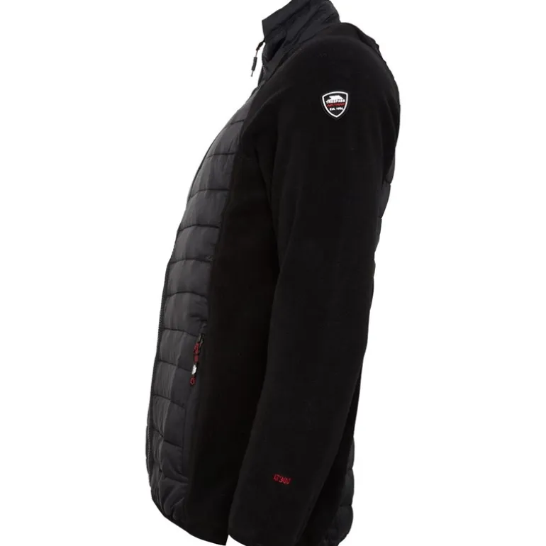 Trespass Herren Saunter Hybrid gesteppte Jacke Schwarz