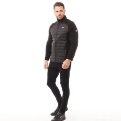 Trespass Herren Saunter Hybrid gesteppte Jacke Schwarz