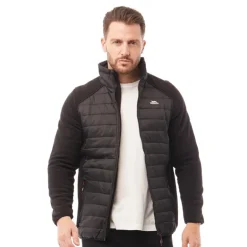 Trespass Herren Saunter Hybrid gesteppte Jacke Schwarz