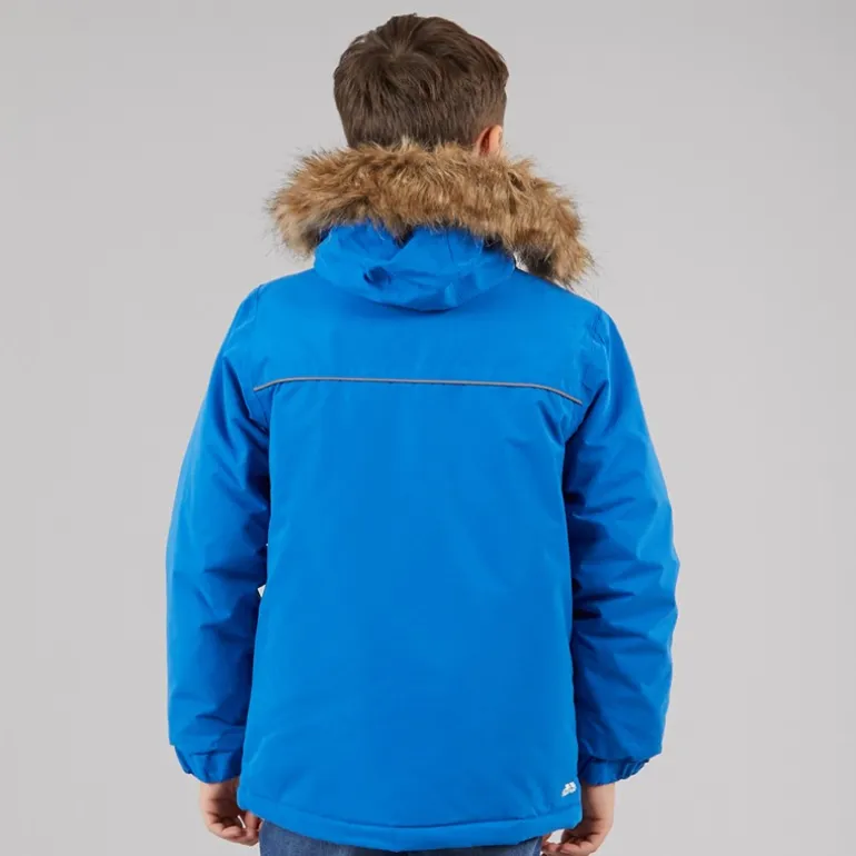 Trespass Junge Upsider Isolierte Wasserdichte Parka Blau