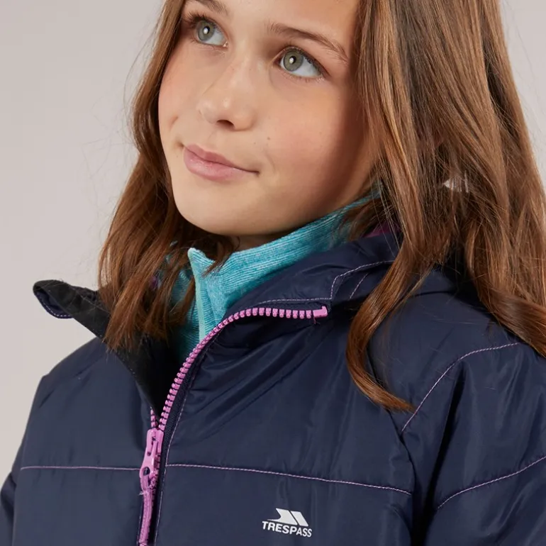 Trespass Mädchen Destiny Ombre Gefütterte Kapuzenjacke Dunkelrosa Ombre