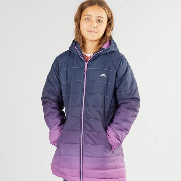 Trespass Mädchen Destiny Ombre Gefütterte Kapuzenjacke Dunkelrosa Ombre
