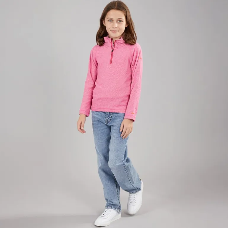 Trespass Mädchen Wiesen 1/2 Reißverschluss Fleece Rosa Dame