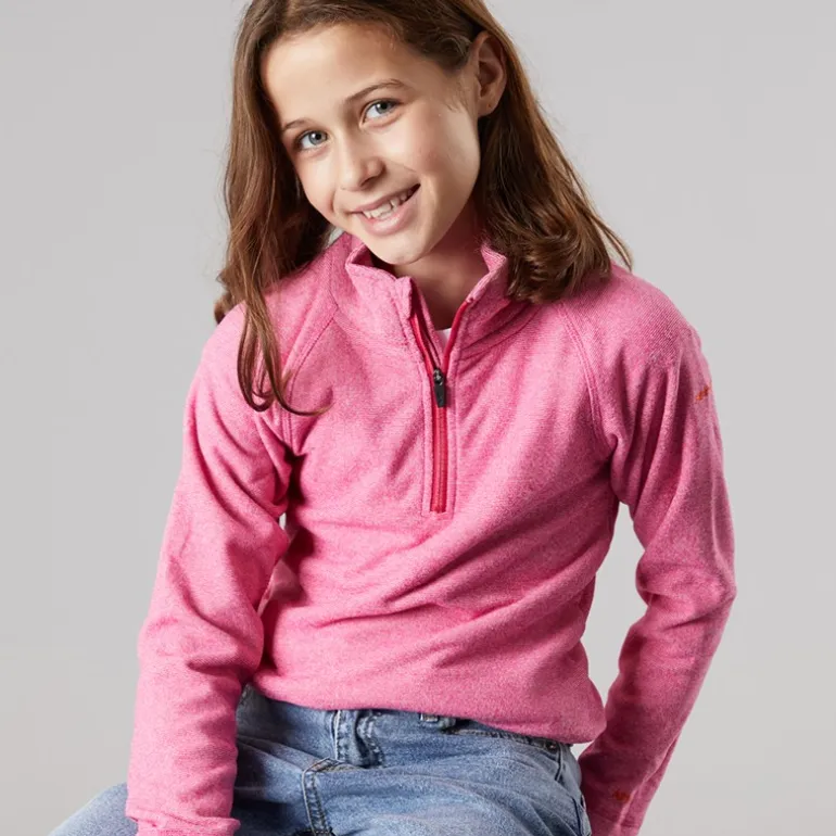 Trespass Mädchen Wiesen 1/2 Reißverschluss Fleece Rosa Dame