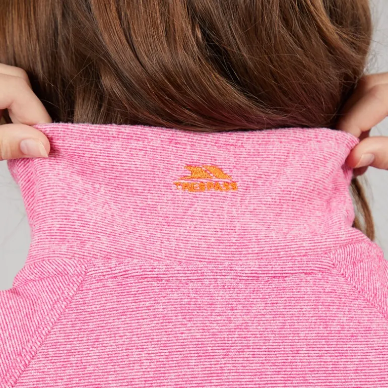 Trespass Mädchen Wiesen 1/2 Reißverschluss Fleece Rosa Dame