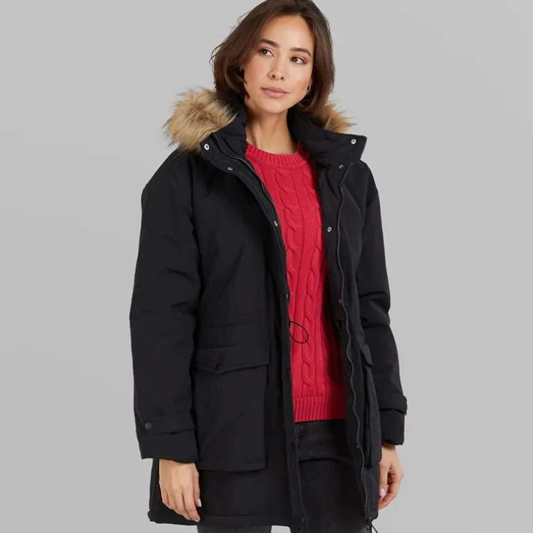 True North Damen Majlis Parka Schwarz