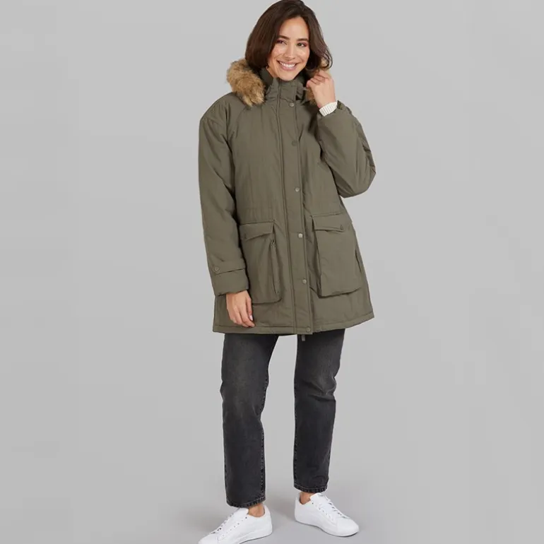 True North Damen Majlis Parka Armee Grün