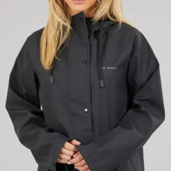 True North Damen PU Mantel Schwarz