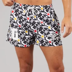 Umbro Herren Renn Badehosen Weiß/Schwarz/Gold/Rot