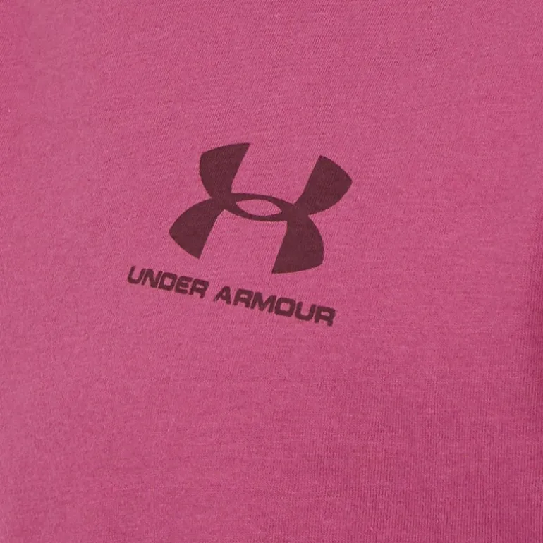 Under Armour Herren UA Sportstyle Linke Brust Kurzarm T-Shirt Fuchsia Dusk / Dark Maroon