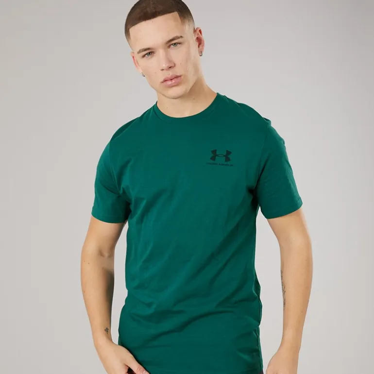 Under Armour Herren UA Sportstyle linke Brust Kurzarm T Shirt Rack Green/Arden Green