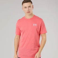 Under Armour Herren UA Sportstyle linke Brust kurzarm T Shirt Bittersweet Pink/Weiß