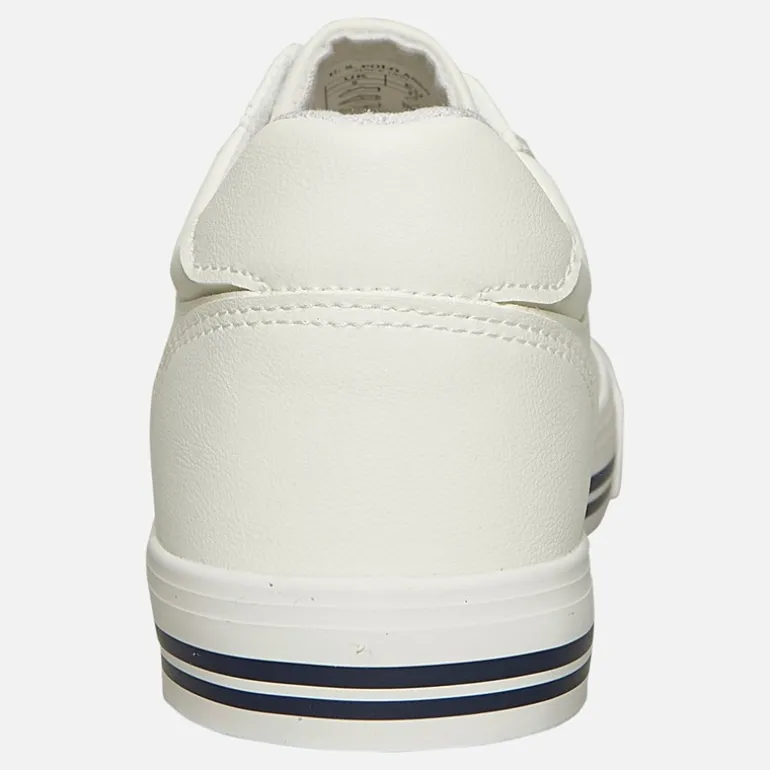 U.S. POLO ASSN. Herren Bobby PU Turnschuhe Weiß / Marineblau PU