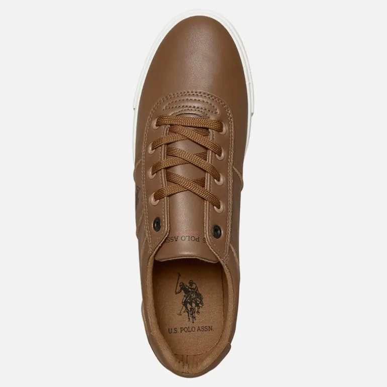 U.S. POLO ASSN. Herren Bobby PU Turnschuhe Tan / Marine PU