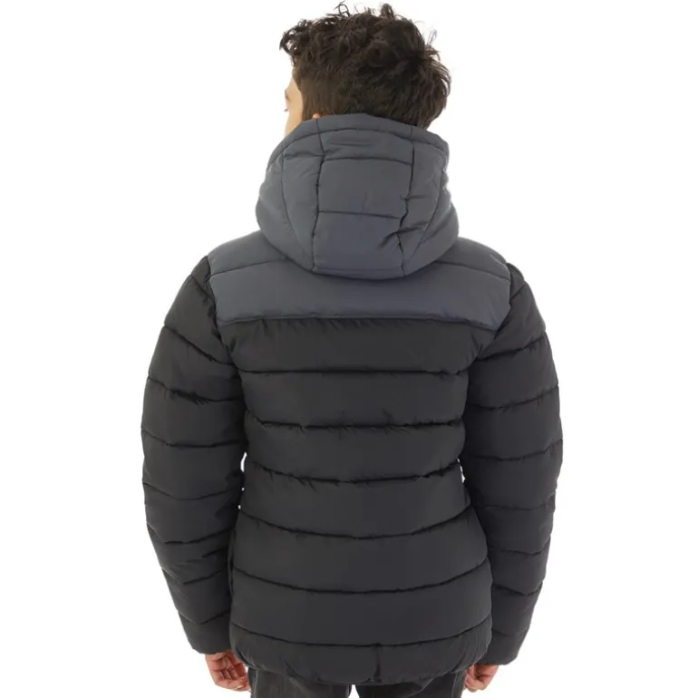 U.S. POLO ASSN. Junge Steppjacke mit Farbblock-Joch Schwarz