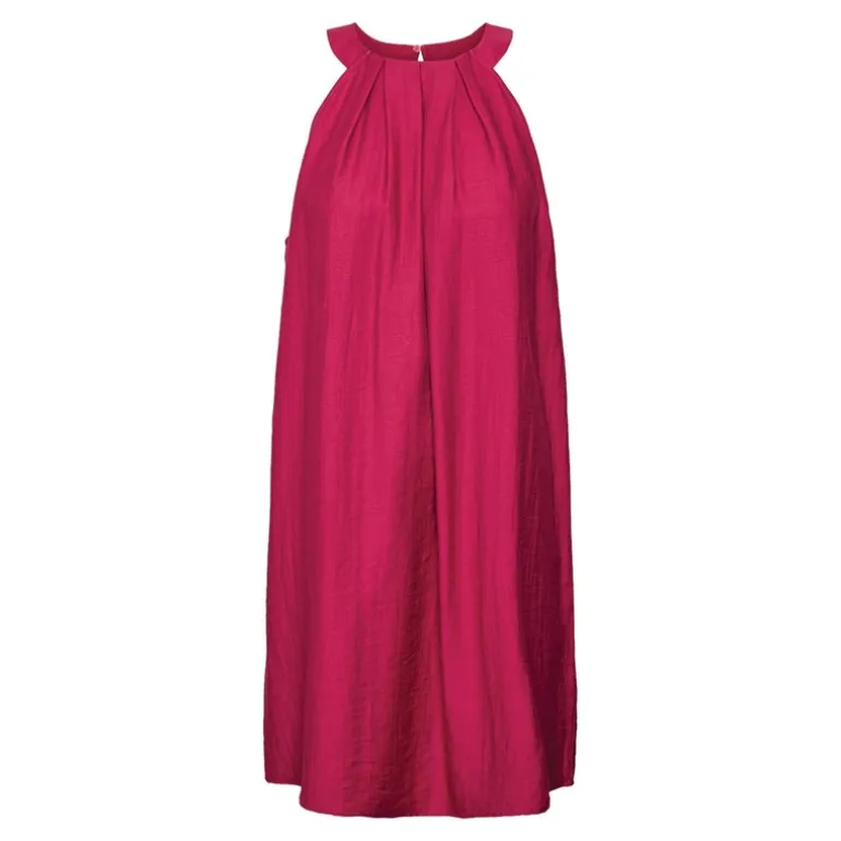 Vero Moda Damen Evalina Neckholder Mini Kleid Sangria